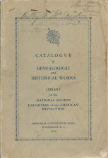 National Society DAR Catalogue 1940